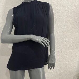 VINCE Elegant Navy Sleeveless Top